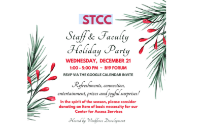 Join us for the holiday party Dec. 21!