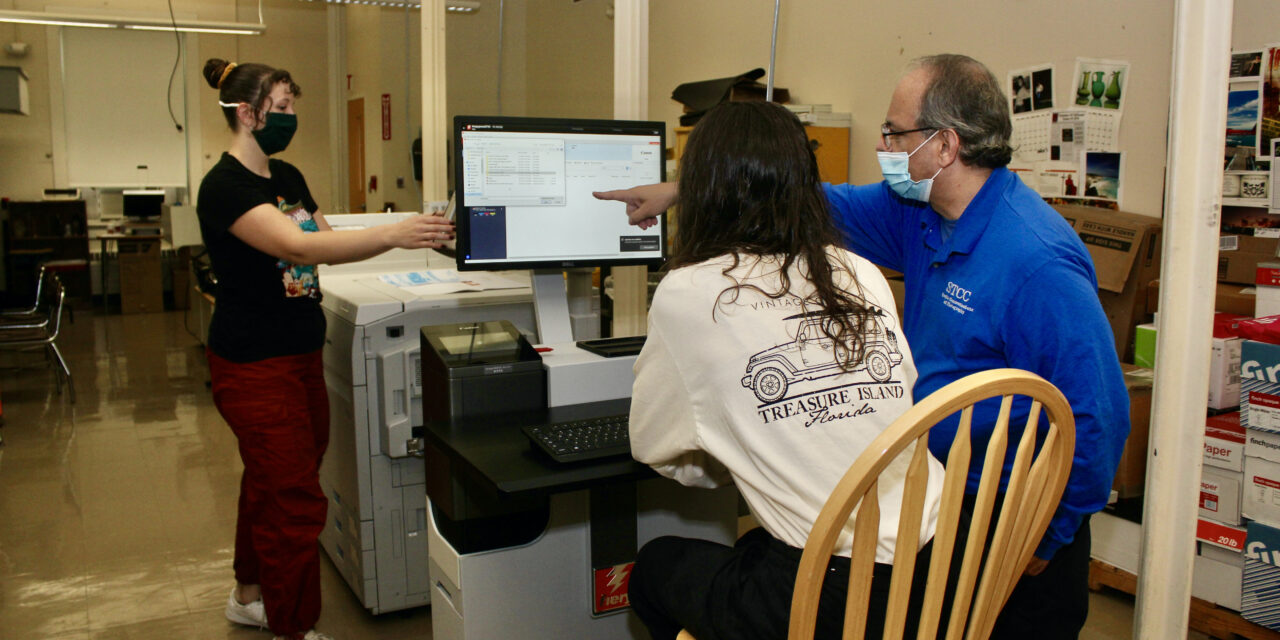 Graphic Communications and Photography students get hands-on experience with new digital press